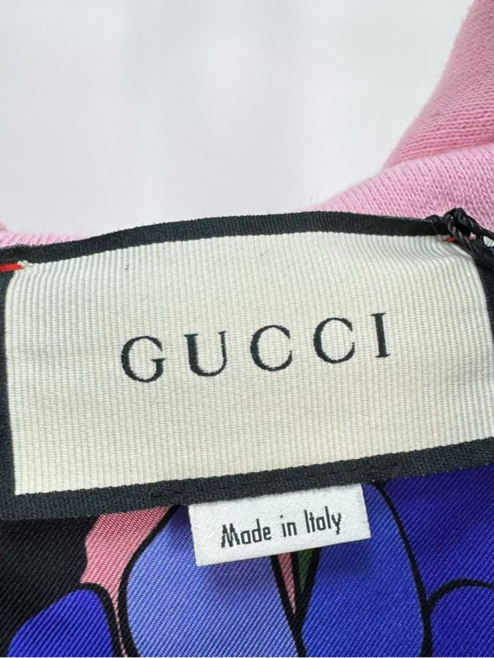 🚩steal Gucci Pastel Pink Hooded Button-Up Sweatshirt with Tennis Embroidery - Picture 5 of 6